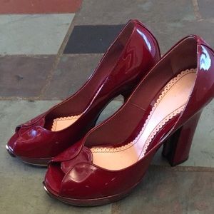 Red John Galliano Horseshoe Heels